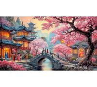 cherry-blossom 1000 Piece Jigsaw Puzzles for Adults Educational Games Jigsaw Puzzle Home Decors for The Whole for Women, Gifts for Men 38x26cm/1000pcs
