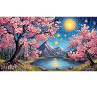 cherry-blossom 1000 Piece Jigsaw Puzzles for Adults Family Challenge Toys Jigsaw Puzzle Home Decoration for Men Women Elders Seniors 75x50cm/1000pcs