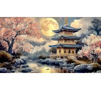 cherry-blossom 1000 Pieces Jigsaw Puzzles for Adults Challenging Game Jigsaw Puzzle Home Decors for Men Women Elders Seniors 75x50cm/1000pcs
