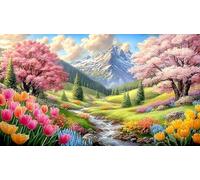 cherry-blossom 1000 Pieces Jigsaw Puzzles for Adults Educational Games Jigsaw Puzzle Home Decoration for Men Women Elders Seniors 38x52cm/1000pcs