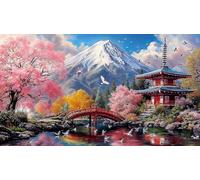 cherry-blossom 1000 Pieces Jigsaw Puzzles for Adults Educational Games Jigsaw Puzzle Home Decoration for Adults and Kids Age 12 Years Up 38x52cm/1000pcs