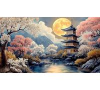 cherry-blossom 1000 Pieces Jigsaw Puzzles for Adults Family Challenge Toys Jigsaw Puzzle Home Decoration for Adults and Kids Age 12 Years Up 38x52cm/1000pcs