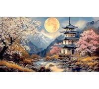cherry-blossom 1000 Pieces Jigsaw Puzzles for Adults Family Challenge Toys Jigsaw Puzzle Home Decors for Adults and Kids Age 12 Years Up 75x50cm/1000pcs