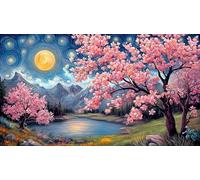 cherry-blossom 1000 Pieces Jigsaw Puzzles for Adults Family Challenge Toys Jigsaw Puzzle Home Decors for Men Women Elders Seniors 38x26cm/1000pcs