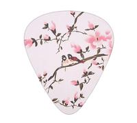 Cherry Blossom 12 Pcs Guitar Picks, 0.46mm/0.71mm/0.96mm Thickness, Guitar Plectrum With Storage Case For Acoustic-Electric Guitar Ukulele Bass