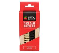 Cherry Blossom Applicator & Buffing Twin Brush Shoe Care Set - Beige - One Size