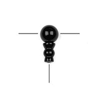Cherry Blossom Beads Gemstone Mala Guru Bead - Onyx - Three Hole 10mm Round with 7x10mm Tower - Three Sets Per Bag