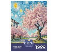 Cherry Blossom Branch Art Jigsaw Puzzles 1000 Piece Plant for Adults Fun Education Game Home Decoration Toy Intellectual Game Stress Relief Relaxation And Intelligence 70x50cm/1000pcs
