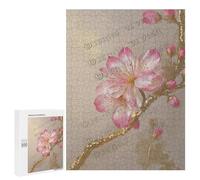 Cherry Blossom Branches 500 Piece Wooden Jigsaw Puzzle - Spring Floral Design for Adults, Relaxing Weekend Puzzle, Home Decor After Assembly, Finished Size 15 x 21 Inches