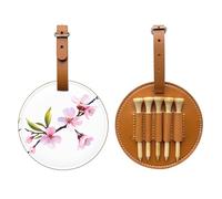 Cherry Blossom Brown Golf tee Storage Bag - Easy to Carry Around and More efficient in Playing Golf