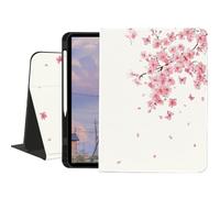 Cherry Blossom Case for iPad 9th/8th/7th Generation 10.2" 2021/2020/2019,Floral Flower Textured Folio Case with Pencil Holder Multi-Angle View Adjustable Stand Auto Wake/Sleep Cover for Women