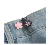 Cherry Blossom Cat Adjustable Jeans Buttons Effortless Waist Tighteners for Loose Denim, Instant No-Sew ForTrousers(Color2,5pcs)