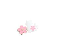 Cherry Blossom Cat Adjustable Jeans Buttons Effortless Waist Tighteners for Loose Denim, Instant No-Sew ForTrousers(Color1,5pcs)