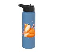 Cherry Blossom Cat Japanese Sakura Anime Aesthetic Japan Stainless Steel Insulated Water Bottle