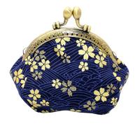 Cherry Blossom Coin Purse Vintage Kiss Lock Mini Bag | Hot Stamping Finish, Lightweight Cloth and Polyester Build, Gift-ready Choice for Phones, Cosmetics