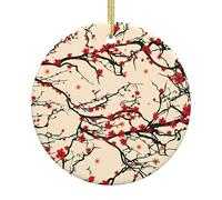Cherry Blossom Creative 2.9-inch ceramic Christmas tree pendant, perfect for bedroom weddings and party souvenirs