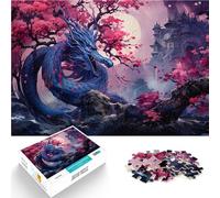 cherry blossom dragon1000 Piece Jigsaw Puzzle for Adults Challenging Game and Family Play Parent-child interaction 38x26cm