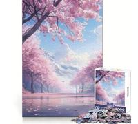 Cherry Blossom Dreams 1000 Pieces Puzzles for Teenagers Focus Ability Casual Enjoyment Interlock Well Meaningful Gift (38x52cm)