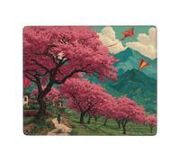Cherry Blossom Dreams Non-Slip Mouse Pad Seven by Nine Inch Horizontal Design for Office Gaming and Laptop Use