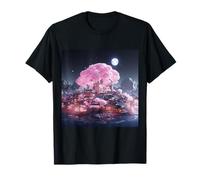 Cherry Blossom Elysium: Cyber-Island Bliss T-Shirt