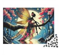 Cherry Blossom Fairy 1000 Piece Jigsaw Puzzle For Adults Educational Games Stress Relief Puzzle Exercise The Memory of The Brain for Family Decorations 300pcs (40x28cm)