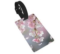 Cherry Blossom Fall Luggage Tags for Suitcases - Durable PVC ID Tags with Detachable Straps for Travel, Backpack, Golf Bag, Anti-Loss