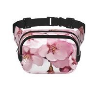 Cherry Blossom Fanny Pack Adjustable Crossbody Bag Large Waist Bag Travel Belt Bag Unisex Bum Bag