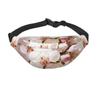 Cherry Blossom Fanny Pack for Men Women Belt Bag Fashion Waist Bag Everywhere Crossbody Bag Wallet Hip Bum Bag with Adjustable Strap Waterproof Chest Bag for Travel Hiking Sports, Black, One Size