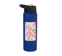 Cherry Blossom Floral Pattern Sakura Spring Stainless Steel Insulated Water Bottle