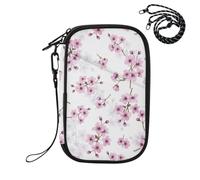Cherry Blossom Flower White Passport Holder for Travel Passport Organizer