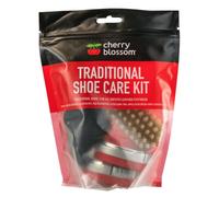 Cherry Blossom Footwear Traditional Shoe Care Kit, Black and Dark Tan, All Sizes