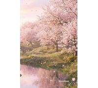 Cherry Blossom Forest Notebook: Pink Sakura Trees with Cozy Forest Cabin and River Aesthetic Lined Journal for Writing, Notes, and Reflection