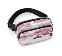 Cherry Blossom Full Printed Fanny Pack,Zipper Belt Bag Cute Crossbody Bag Hip Bum Bag with Adjustable Strap