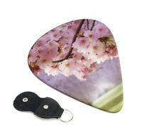 Cherry Blossom Guitar Picks 6-Pack - Pick Set (0.46mm / 0.71mm / 0.96mm) Suitable For Guitar And Ukulele Playing