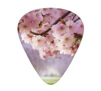 Cherry Blossom Guitar Plectrums, 12 Pcs Lightweight Guitar Plectrums, 0.46mm/0.71mm/0.96mm Thickness For Acoustic Guitar Acoustic Electric Guitar Ukulele Bass