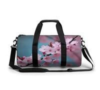 Cherry Blossom Gym Bag for Men Women, Sturdy Oxford Cloth Travel Bags with Removable Shoulder Strap, Waterproof Duffel Bag for Fitness, Travel, Yoga