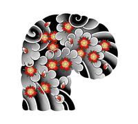 Cherry Blossom Half Armor Color Tattoo Sticker Totem Breastplate Long-Lasting Flower Armor Tattoo Waterproof Sticker For Men And Women