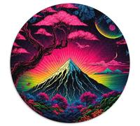 Cherry Blossom Japan 1000 Piece Jigsaw Round Puzzles 1000 Pieces for Adults for Home Decor, Ideal Christmas & New Year Gift for Teenagers 67.5x67.5cm