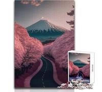 Cherry Blossom Japan Art Teenager Jigsaw Puzzles 1000 Pieces Educational Observation Skill Game Perfect Meaningful Festive Gift Size 38x52cm