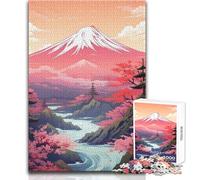 Cherry Blossom Japan Art Teenager Jigsaw Puzzles 1000 Pieces Educational Observation Skill Game Perfect Meaningful Festive Gift Size 38x52cm