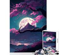 Cherry Blossom Japan Magic Jigsaw Puzzles for Adults 1000 Pieces Improve Detailed Observation Skills Mindful Relaxing Leisure Game (50x75cm)