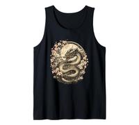 Cherry Blossom Japanese Sakura Dragon Tank Top