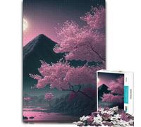 Cherry Blossom Japanese Wooden Jigsaw Puzzle 300 Pieces, Family Activity | Border-first building: a simple way to organise the image at home.