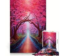 Cherry Blossom Journey Adult Jigsaw1000 Pieces Thought Challenge Slow Leisure Cut Precisely Thoughtful Gift (38x26cm)
