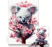 Cherry Blossom Koala for Adults 1000 Piece Jigsaw Puzzle Cognitive Workout Restful Escape No Rough Edges Ideal Present (38x52cm)