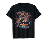 Cherry Blossom Koi Carp Fish on Japanese Nishikigoi Koi Fish T-Shirt