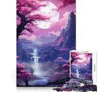 Cherry Blossom Landscape Jigsaw Puzzles 1000 Pieces Clear Thinking Calm Downtime Precise Edges Chic Xmas Gift (38x26cm)