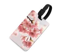 Cherry Blossom Luggage Tags with ID Card, Durable Travel Bag Tags, Waterproof Name Tag for Suitcases, Backpacks & Travel Cases Black-Style