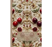 Cherry Blossom Luxury Notebook Collection - Vol. 3: Elegant Red, Gold & Cream Floral Journal with Gemstone Aesthetic Cover | Lined Notebook for Writing, Planning & Gift Ideas