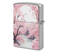 Cherry Blossom Metal Lighter Case, Funny Lighter Cover Double-Side Print Vintage Cool Lighters Sleeve Lighters Accessories for Zippo Men Dad Husband Collect